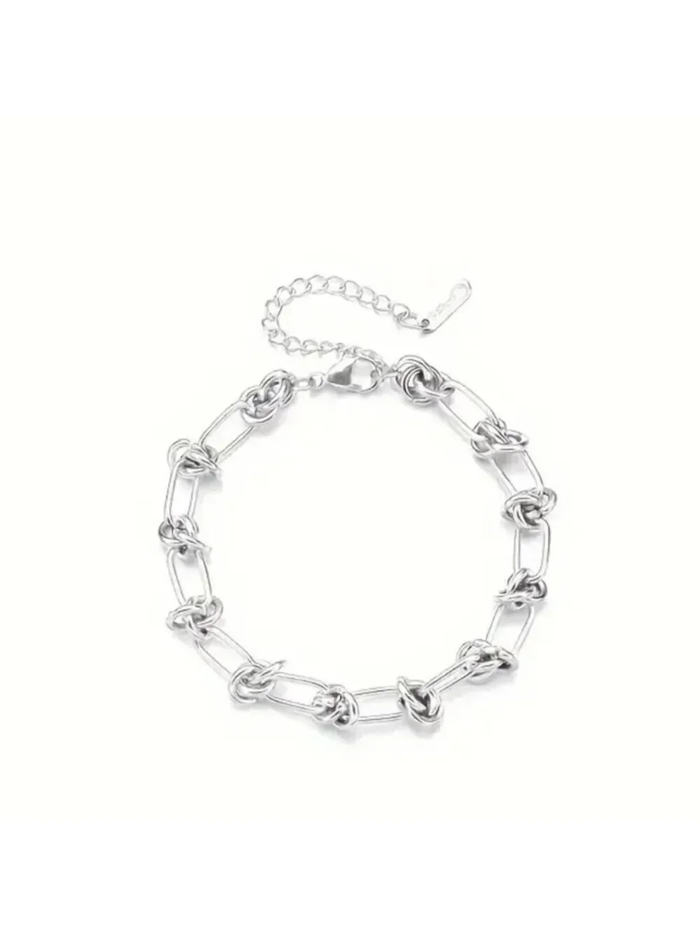 Stainless Steel Solid Color Buckle Bracelet Unisex